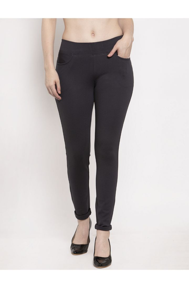 fcity.in - Cotton Flex Casual Solid Trouser Pants / Women Trousers